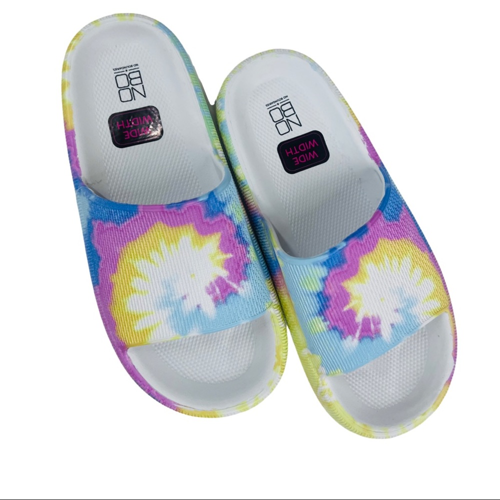 New women pillow slide sandals tie dye size7w 9 W & 10 W - Picture 6 of 9